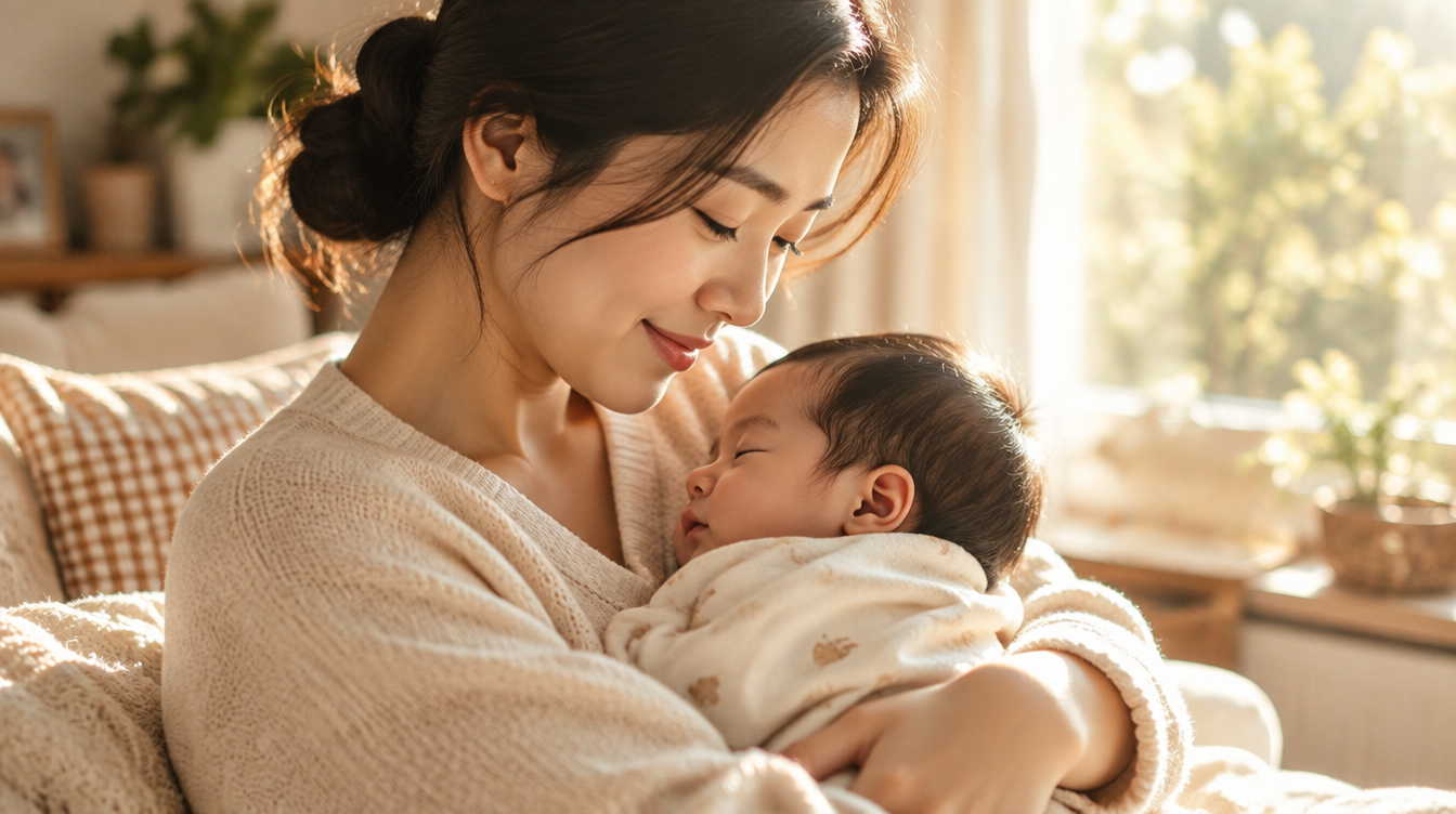 아기를 안고 있는 엄마